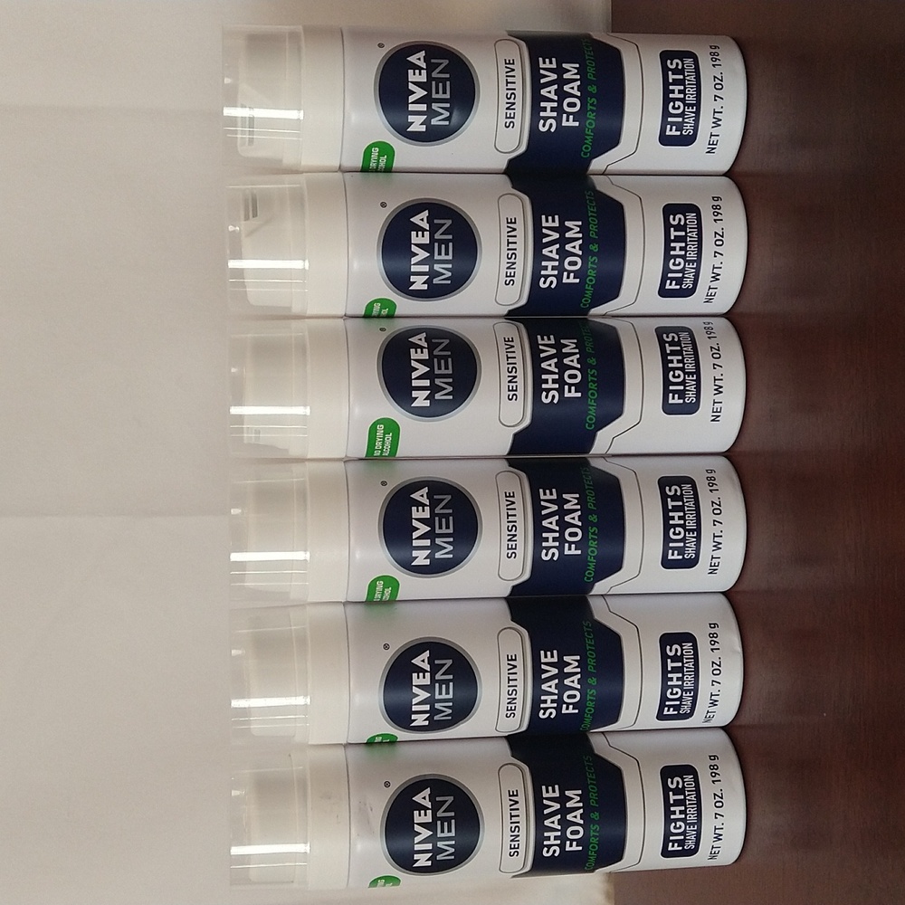 COPY - Nivea Men Sensitive Shave Foam 6 Count 7oz bottles